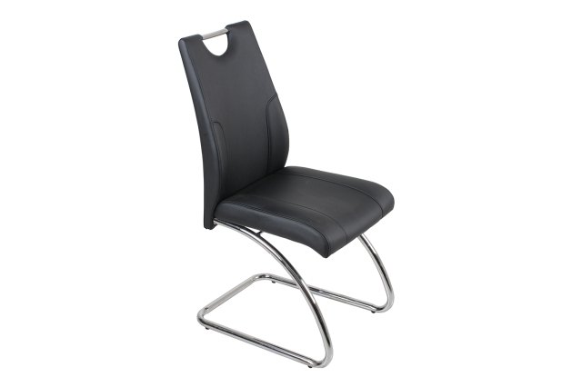Zen Dining Chair in Black PU Finish Zen Dining Chair in Black PU Finish