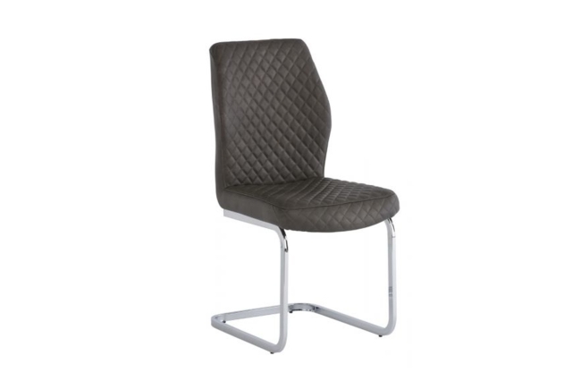 World Furniture Peru PU Leather Chair in Grey