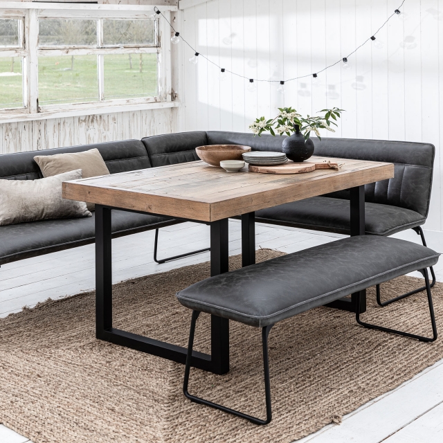 Low leather bench deals