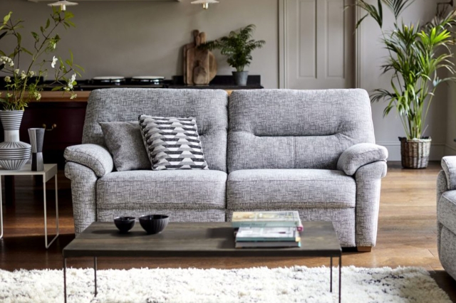 G Plan Upholstery G Plan Seattle Fabric 3 Seater Sofa With Wood Feet