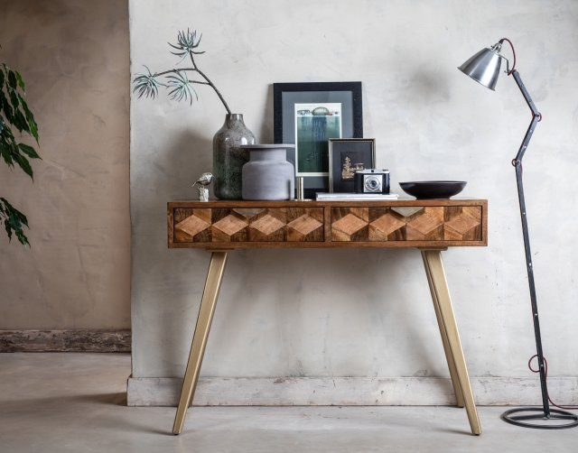 Geometric Mango Wood Dressing Table Boxer Furniture World