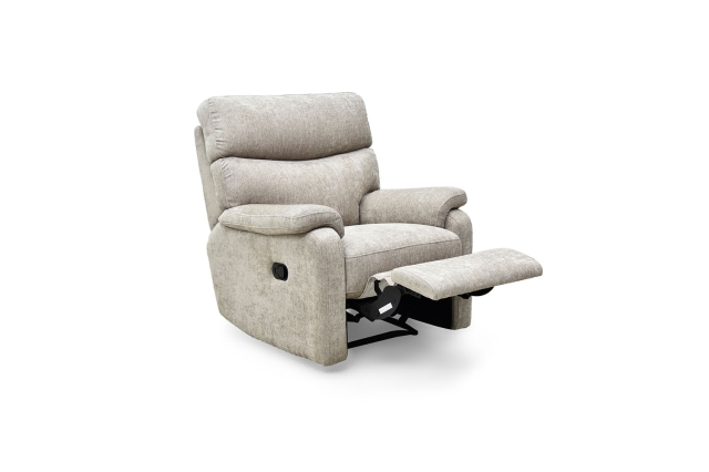 Monet Manual Recliner Chair in Mink Fabric STOCK