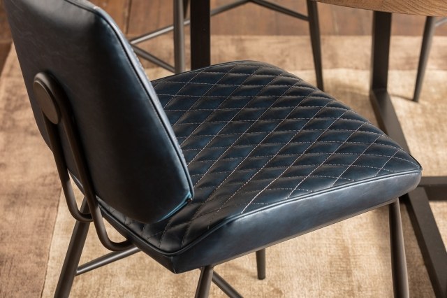 Dalton Quilted Blue Upholstered Dining Chair Hawley Furniture