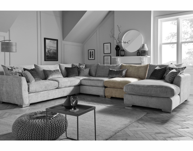 Armless sales corner sectional