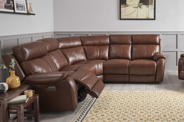 Sectional couches leather reclining deals