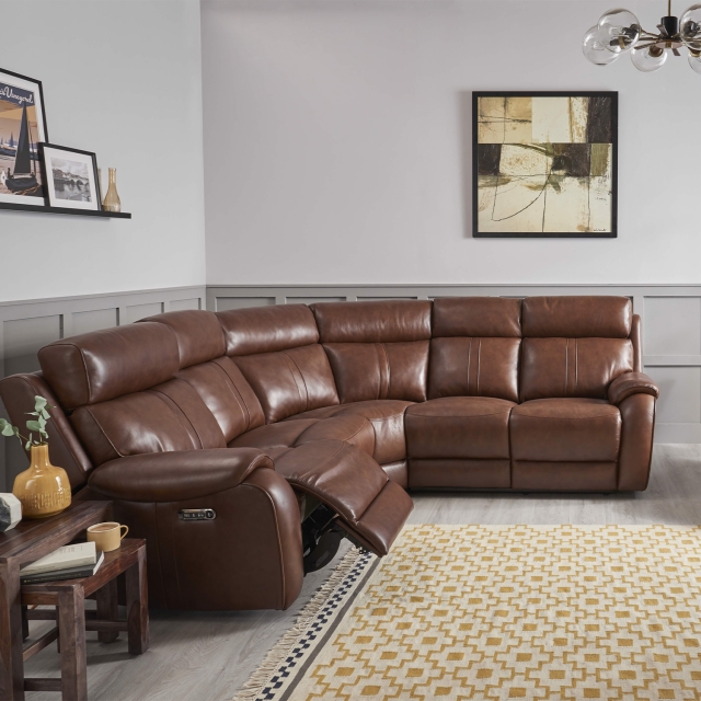 La Z Boy Winchester Leather Corner Sofa, Dylan Leather Corner Sofa With Chaise Mimosa