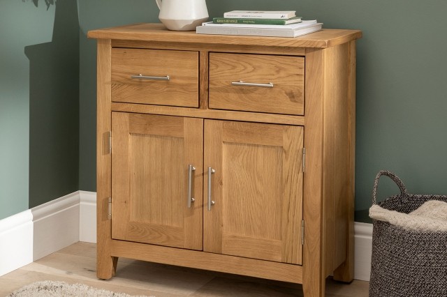 Chester Oak Mini Sideboard 75cm Wide Chester Oak Mini Sideboard 75cm Wide