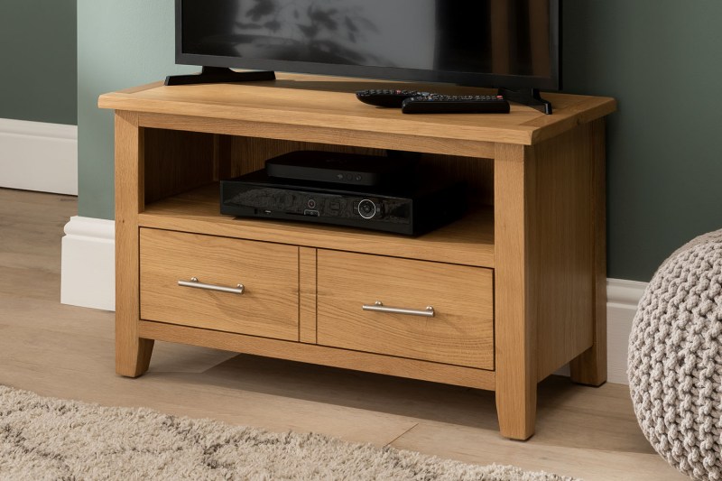 Chester Oak Small 2 Door 2 Drawer Sideboard Chester Oak Small TV Unit 80cm Wide Chester Oak Small 2 Door 2 Drawer Sideboard Chester Oak Small TV Unit 80cm Wide