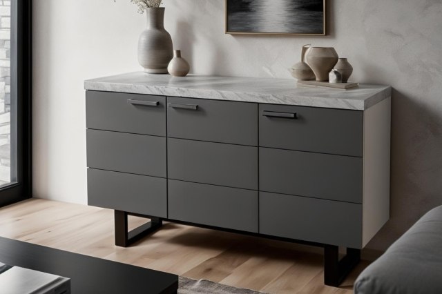 Forge Stone Effect Large Sideboard Stone Effect Forge Stone Effect Large Sideboard Stone Effect