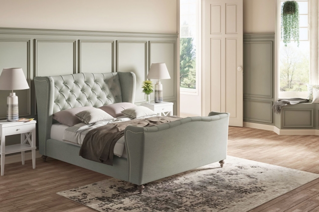 Sus Upholstered High End Bed Frame, Hamilton Bed Frame Fantastic Furniture