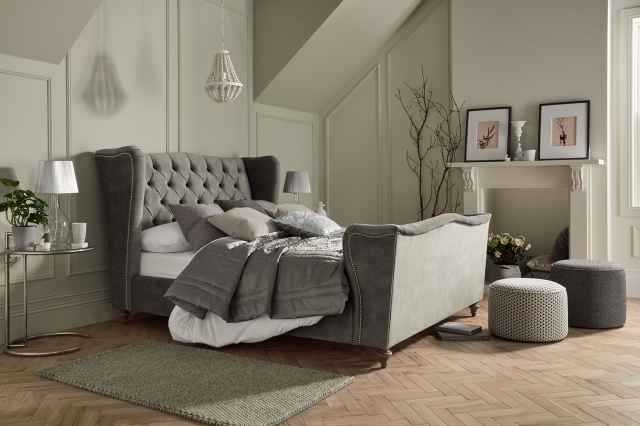 Sus Upholstered High End Bed Frame, Hamilton Bed Frame Fantastic Furniture