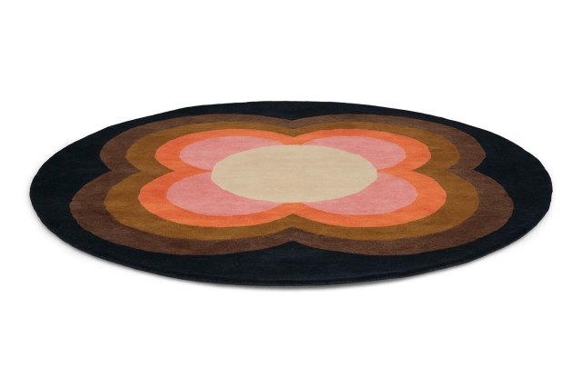 Orla Kiely Round Sunflower Pink Rug Orla Kiely Round Sunflower Pink Rug