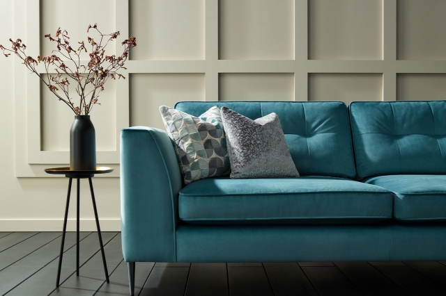 Small on sale teal couch