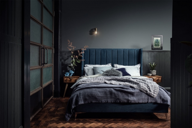 Black and grey bed frame discount