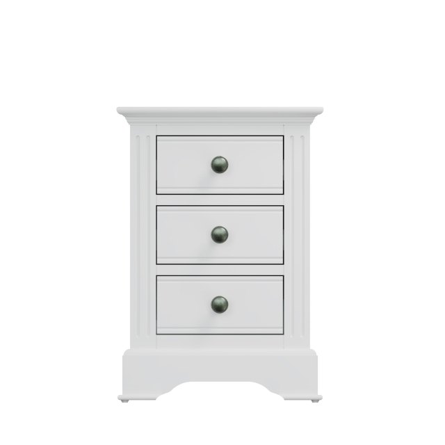 Oak City Cotswold White Large Bedside Table Furniture World