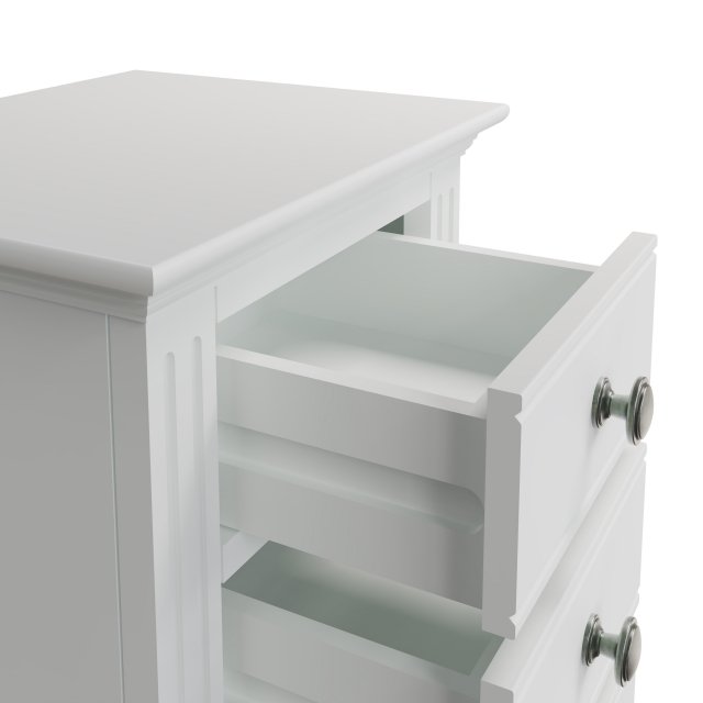 Oak City Cotswold White Large Bedside Table Furniture World