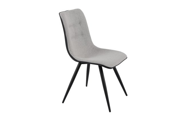 Caira Set of 4 Upholstered Dining Chairs in Grey Caira Set of 4 Upholstered Dining Chairs in Grey