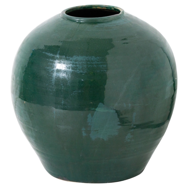 Hill Interiors Online Garda Emerald Glazed Regola Vase