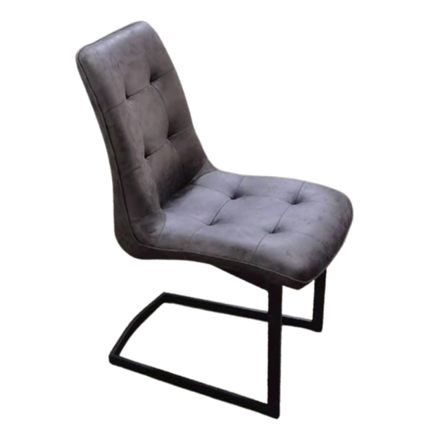 Mint Hux Upholstered Dining Chair in Grey