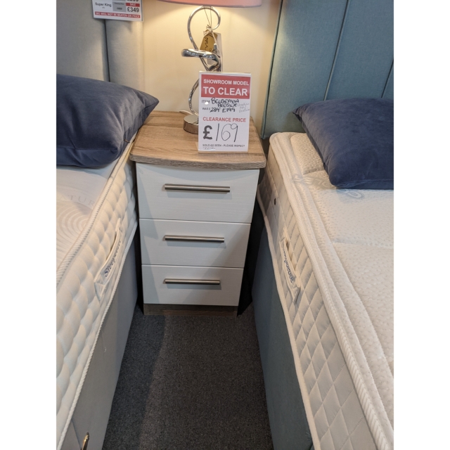 Store Clearance Items Belgravia 3 Drw Bedside