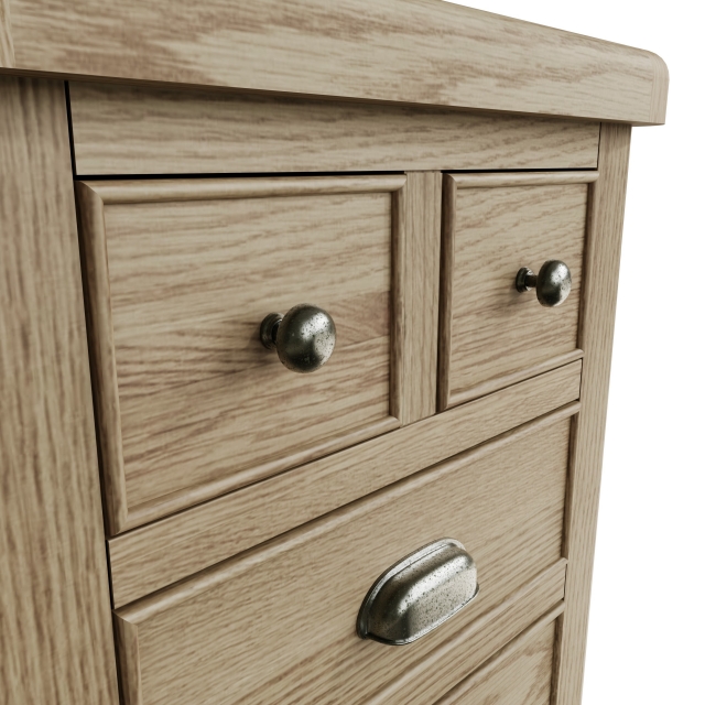 Smoked oak extra large bedside table furniture world