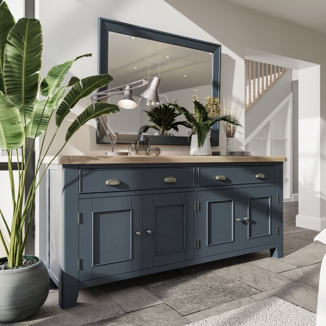 Blue on sale oak sideboard