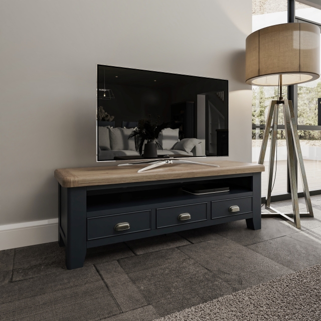 Blue oak shop tv unit