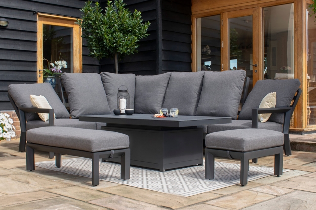 Aluminium rising sales garden table
