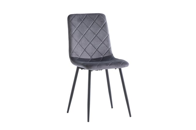 Indy Velvet Dining Chair in Grey Indy Velvet Dining Chair in Grey