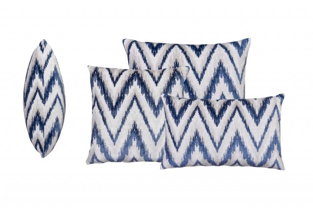 Scatter Cushion in Kilvington Chevron Navy Scatter Cushion in Kilvington Chevron Navy