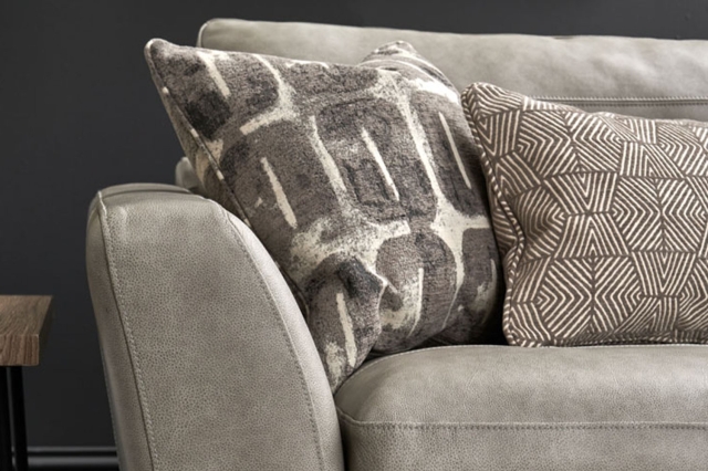 Falmouth Leather Hide Cuddler Sofa Furniture World