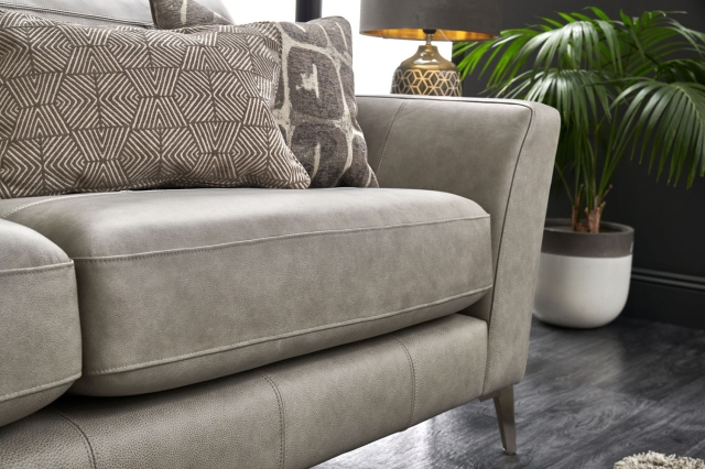 Falmouth Leather Hide Cuddler Sofa Furniture World