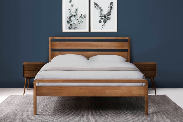 Mid century full size bed frame deals