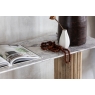 Baker Furniture Rufus Reeded Mango Wood & Marble Console Table