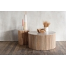 Baker Furniture Rufus Reeded Mango Wood & Marble Coffee Table