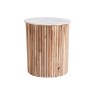 Reed Mango Wood & Marble Lamp Table Reed Mango Wood & Marble Lamp Table
