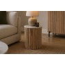 Reed Mango Wood & Marble Lamp Table Reed Mango Wood & Marble Lamp Table