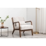 Kyoto Imogen Natural Woven Chenille Chair with Dark Wood Frame