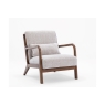 Kyoto Imogen Natural Woven Chenille Chair with Dark Wood Frame