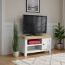 Cotswold Grey Painted Oak Small TV Stand 91cm Wide Cotswold Grey Painted Oak Small TV Stand 91cm Wide