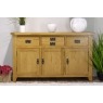 Cotswold Rustic Oak Large 3 Door Sideboard - 137cm Wide Cotswold Rustic Oak Large 3 Door Sideboard - 137cm Wide