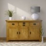 Cotswold Rustic Oak Large 3 Door Sideboard - 137cm Wide Cotswold Rustic Oak Large 3 Door Sideboard - 137cm Wide