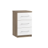 Maysons Furniture Calgary High-Gloss 3 Drawer Bedside Table
