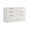 Maysons Furniture Milly High-Gloss 6 Drawer Twin Chest of Drawers