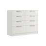Maysons Furniture Milly High-Gloss 8 Drawer Twin Chest of Drawers
