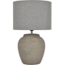 Libra Online DPD Baslow Etched Grey Large Ceramic Lamp with Shade