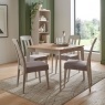 Vida Living Marlow 90cm Dining Table Set with 4 Chairs in Cashmere Oak and Taupe Vida Living Marlow 90cm Dining Table Set with 4 Chairs in Cashmere Oak and Taupe