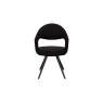 Jasmine Boucle Fabric Black Dining Chair (Pair) Jasmine Boucle Fabric Black Dining Chair (Pair)