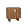 Eden Mango Wood Highboard with Travertine Gold Handles Eden Mango Wood Highboard with Travertine Gold Handles