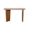 Baker Furniture Arcadia Mango Wood Console Table with Travertine Tops